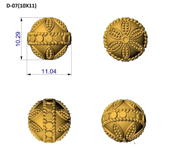 10mm Gold Beads