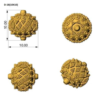 10mm Gold Beads