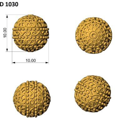 10mm Gold Beads