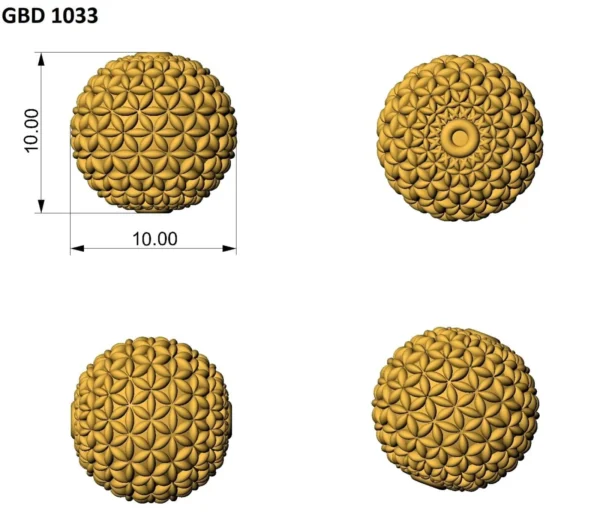 10mm Gold Beads